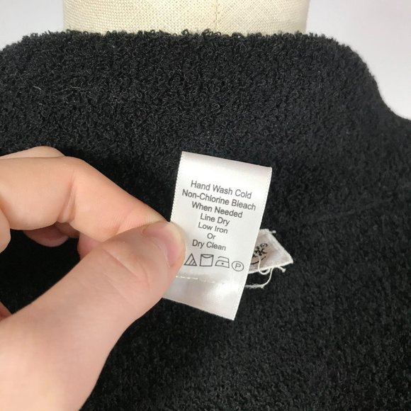 Coldwater Creek Women's Size XL** Black Wool Blend Button Front Jacket - Picture 9 of 9